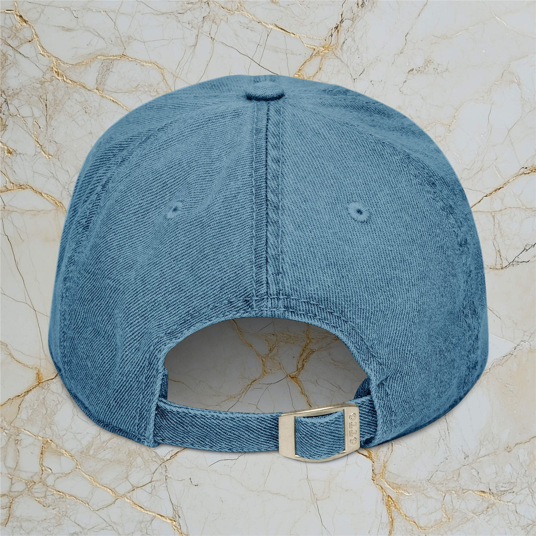 GOLD: Premium Embroidered Dark Denim Cap