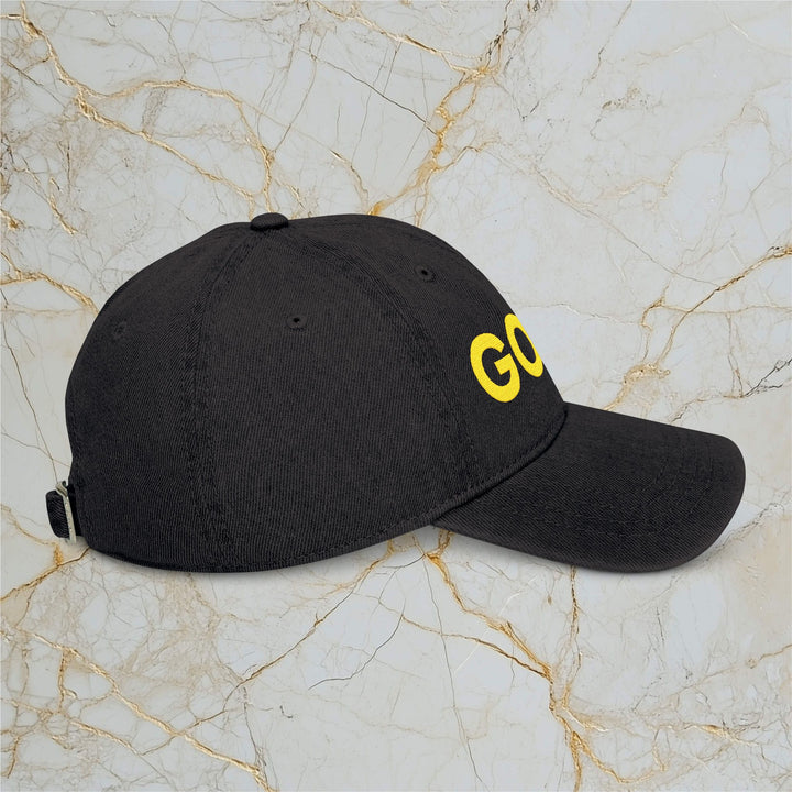 GOLD: Premium Embroidered Dark Denim Cap